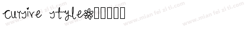 cursive style字体转换